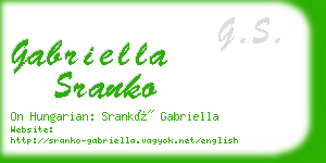 gabriella sranko business card